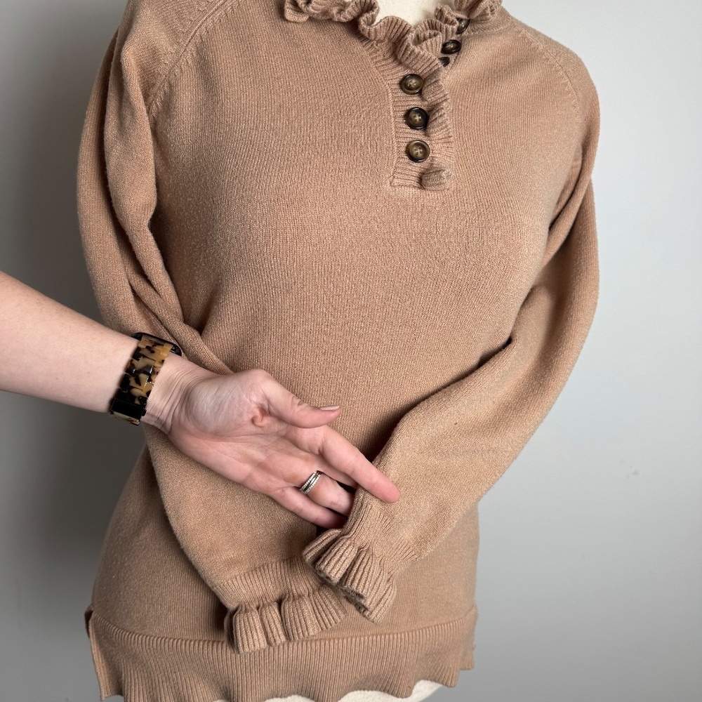 Ruffle Sweater with Buttons - Picture 3 of 8
